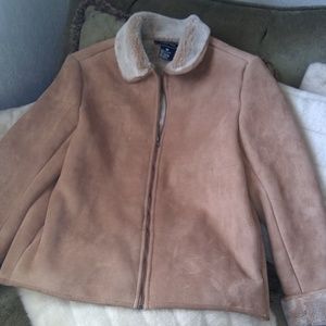 EUC Coaco New York Faux Fur Trim Coat Size Medium